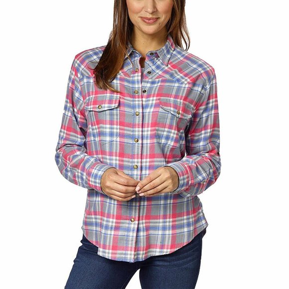 JACHS Girlfriend Tops - Jachs Girlfriend BEA Flannel Button Snap Shirt